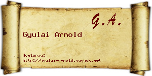 Gyulai Arnold névjegykártya