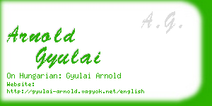 arnold gyulai business card